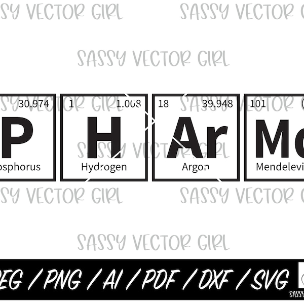 Pharmacy svg, Pharmacist png, Pharm D svg, PharmD Shirt svg, Pharm D Cut File, Digital Download, Doctor of Pharmacy svg, Periodic table png