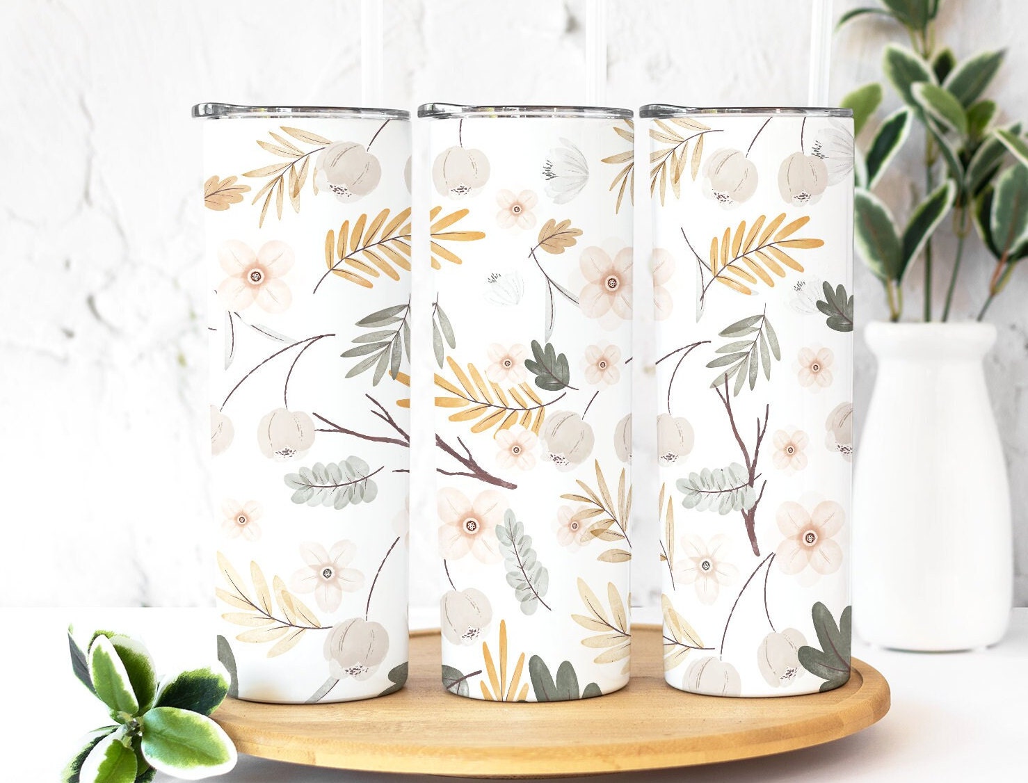 Fall PNG Tumbler Wrap Design, Leaves Seamless Sublimation Design, Fall ...