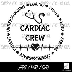 Cardiac Crew svg, Kardiologie svg, Kardiologe svg, Herz-Kreislauf Nuse svg, Kardiologie Shirt pn, Cardiac Cquad svg, Cardiac Crew Cut File