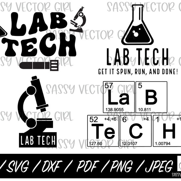 Lab Tech SVG Bundle, Labortechniker svg, Periodensystem svg, Labortechniker png, Labortechniker dvg, Mikroskop, Med Tech, medizinisch Labor svg
