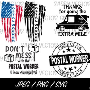 Pracownik pocztowy Svg, Pakiet listonosza Svg, Flaga kierowcy dostawy Svg, Listonosz png, Plik do cięcia listonosza Cricut, Plik do koszulek listonosza