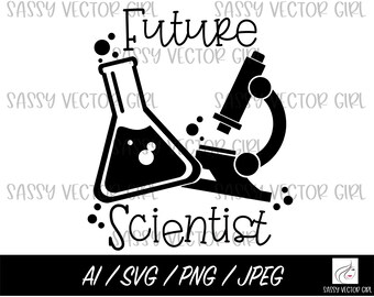 Futuro scienziato in formato SVG, amante della scienza in formato SVG, file di taglio scientifico, camicia da scienziato del futuro png, download digitale, Science Fair in formato SVG,