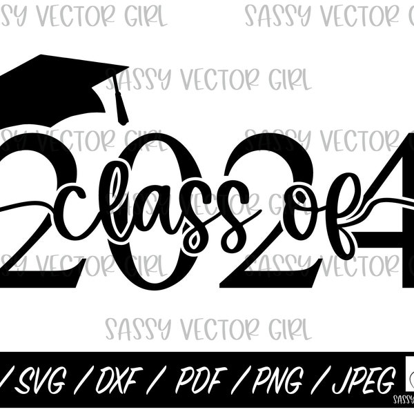 Grad Cap 2024 Svg Etsy