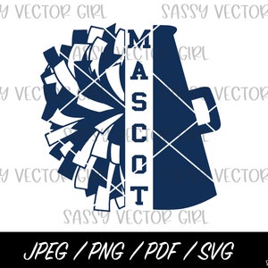 Cheer svg, Megaphone svg, Pom Pom svg, Cheerleading svg, Cheerleader svg, Instant Download, Cheer PNG, Cut Files for Cricut Silhouette