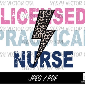LPN Nurse png, Licensed Practical Nurse png, Lightning LPN Shirt Design, Instant Download, Nurse Graduation PNG, Cut File for Silhouette