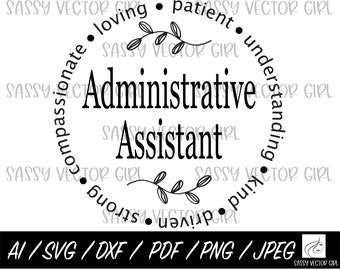 Administrative Assistant svg, Admin Assistant svg, Admin Squad png, Admin Professional svg, Instant Download, Cut File for Cricut Silhouette
