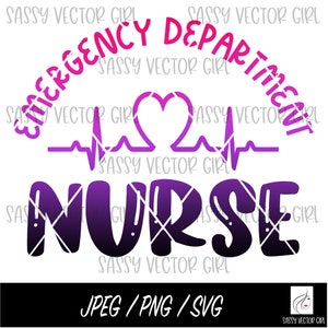 ER Nurse png, Emergency Nurse png, Emergency Room Nurse Shirt Design, Instant Download, PNG, Cut File Silhouette, Cricut, Sublimation File