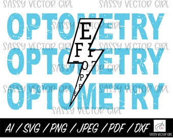 Optometry png, Eye Chart svg, Optometry Lightning svg, Optometrist png, Ophthalmologist png, Eye Doctor, Optometrist Tech, Cut Files