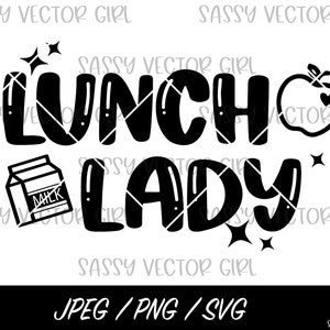 Lunch Lady svg, Cafeteria Crew svg, Cafeteria Worker, Lunch Lady png, School Lunch Staff, Cut Files for Cricut, Silhouette, Instant Download