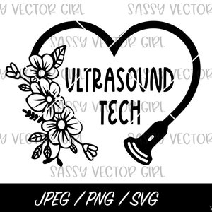 Ultrasonido svg, Técnico de ultrasonido svg, Sonógrafo Svg, Ultrasonido Tech png, Descarga instantánea, Cortar archivo para Cricut, RVT Rdms