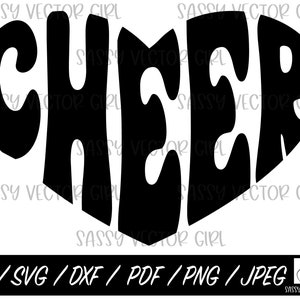 Cheer svg, Cheer Heart svg, Cheerleading svg, Instant Download, Cheer PNG, Cut Files Cricut, Silhouette, Cheerleader, Cheer Squad