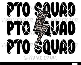 PTO squad svg, PTo svg, Pta png, Parent Teacher Organization svg, Pta Shirt png, Instant Download, Pto Sublimation. Cut Files Cricut