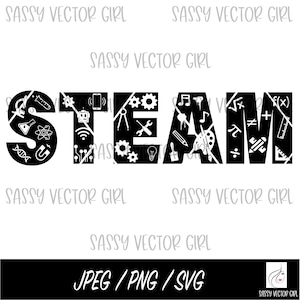 Steam svg, Stam svg, Steam png, Science Cut File, Steam Shirt svg, Engineer Cut Files, Cricut, Silhouette, Instant Download