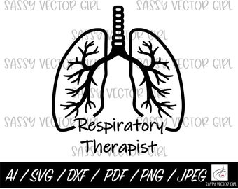 Atemwegstherapeut SVG, Rt svg, Atemwegstherapie svg, Lunge svg, Rt png, Instant Download, PNG, Cut File for Silhouette, Cricut