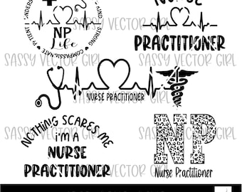 Nurse Practitioner svg Bundle, Nurse Practitioner png, Nurse Svg, Nursing png, Healthcare Worker Instant Download, NP Cut File for Cricut