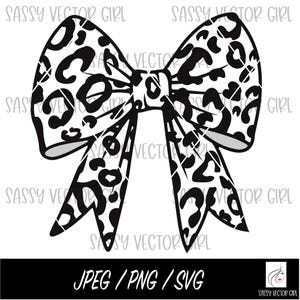 Leopard Bow Png, Leopard Coquette Bow Png, Retro Cheetah Bow For Sublimation, Leopard Bow svg, Bow Cut File