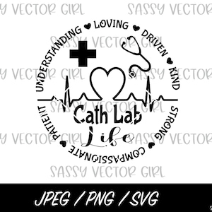 Cath Lab svg, Cath Lab Krankenschwester Cut Datei, Cath Lab Crew Shirt Design, Kardiologie Instant Download, Cardiac Nurse Cut File