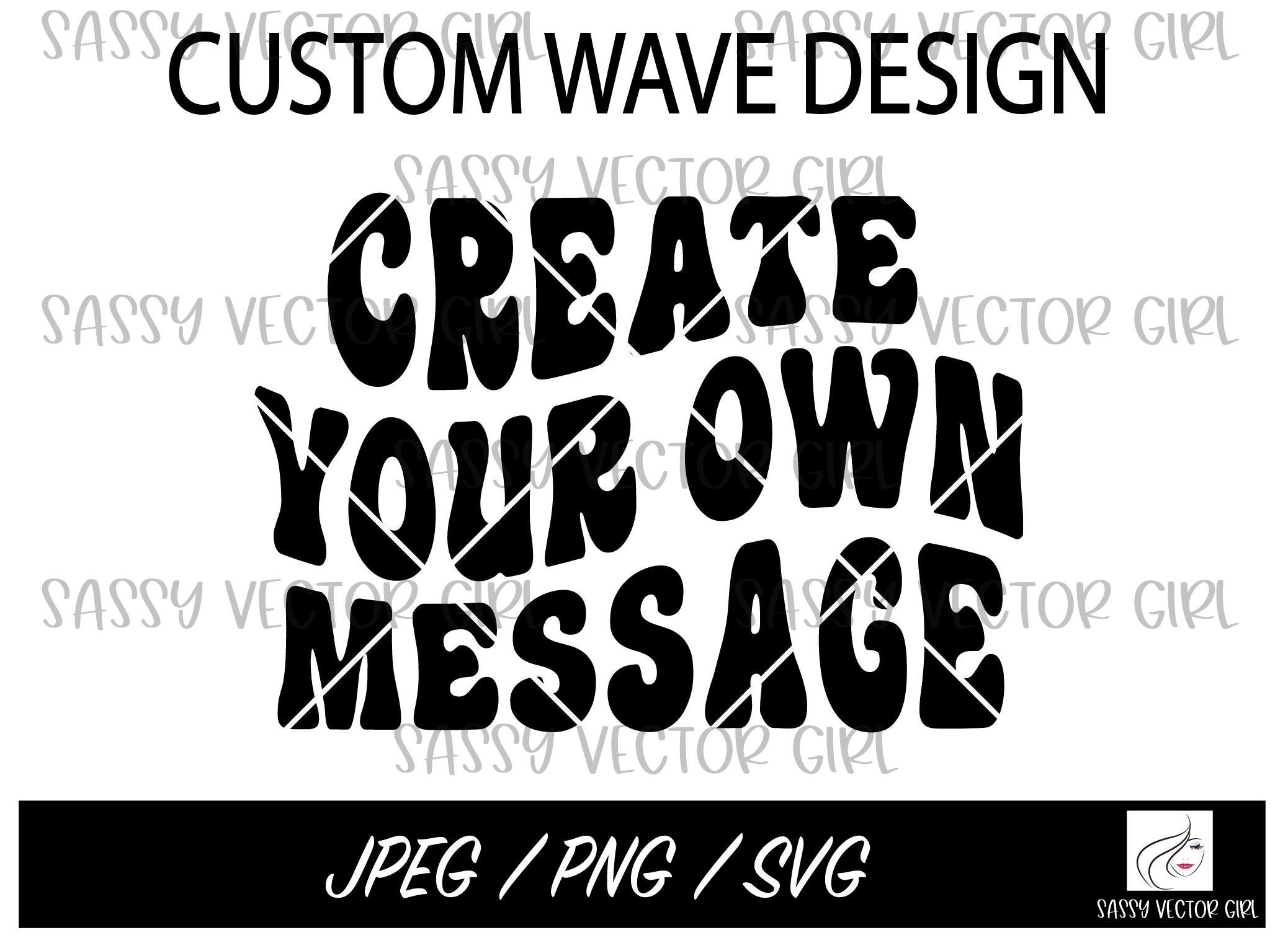 Custom Wave Custom Wavy Svg, Custom Retro Wave Png, Customized Retro Wavy Text Svg ...
