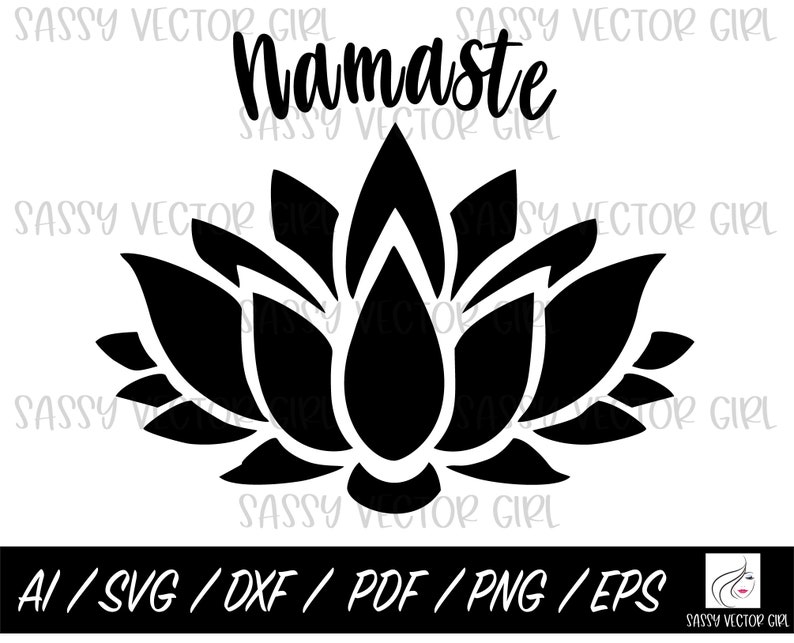 Namaste Svg Yoga Svg Lotus Flower Svg Yoga Instructor Png - Etsy