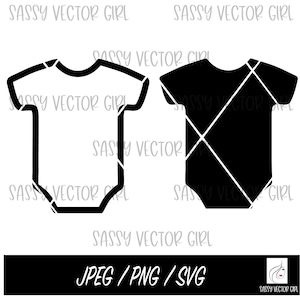 Baby Onesie SVG, Romper SVG, Baby douche PNG, kwekerij SVG, Onesie gesneden bestand, baby Onesie silhouet, Onesie overzicht PNG, baby cadeau SVG