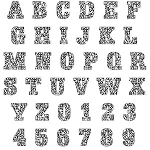Leopard Print Font Svg, Leopard Alphabet Letters and Numbers Png ...