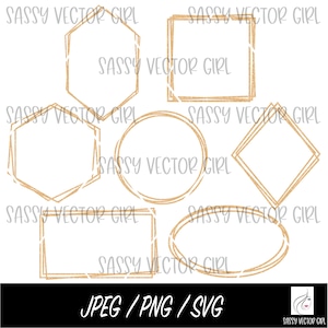Golden Frames png, Border Frames Bundle, Gold Border svg, Geometric Gold Glitter Frames, Gold Frames Clipart, Frames for Invitation png