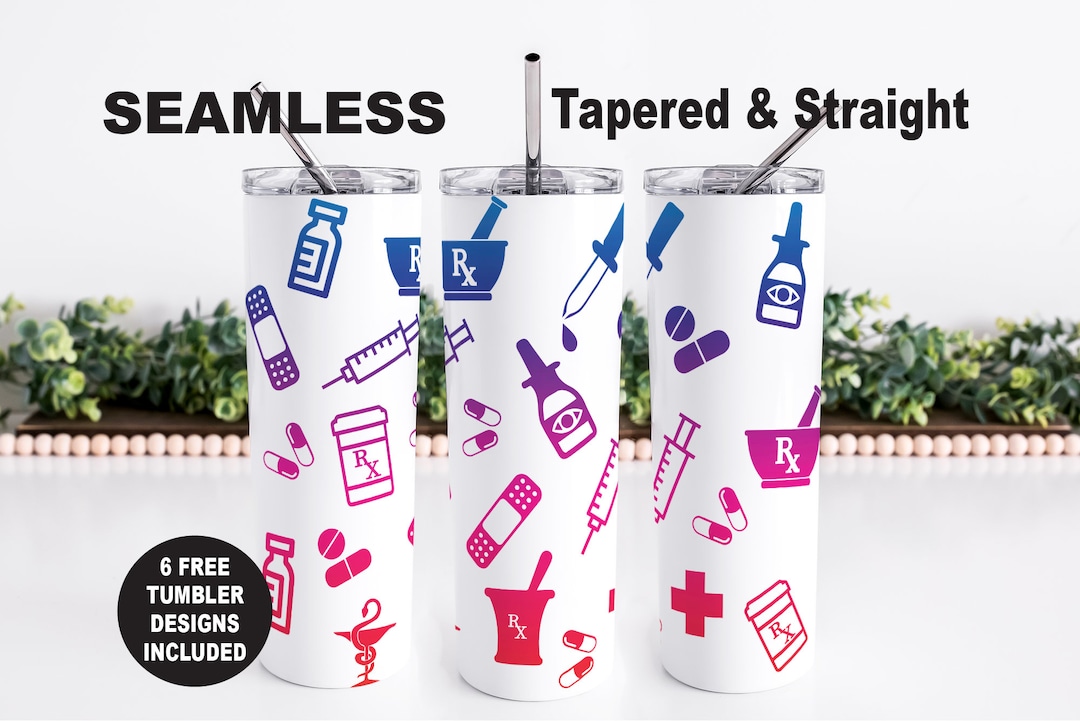Pharmacy PNG Wrap, Pharmacy Technician 20oz Sublimation Tumbler Design