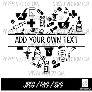 Pharmacy Heart svg, Pharmacist Monogram png, Pharmacy svg, Pharmacy Technician png, Pharmacy Tech png, Pharmacy Cut File