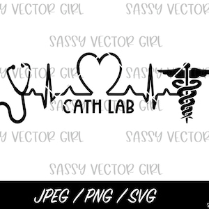 Cath Lab SVG, Cath Lab Nurse Cut File, Cath Lab Crew Shirt Design, Kardiologie Instant Download, Cardiac Nurse Cut File