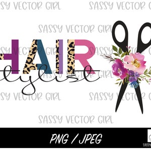 Hair Stylist Png, Hair Stylist SVG, Hairdresser SVG, Leopard Hairdresser png, Floral Scissors png, Hairstylist Shirt Design, Hair Salon png