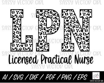 LPN verpleegkundige svg, gelicentieerde praktische verpleegkundige gesneden bestand, LPN shirtontwerp, instant download, verpleegkundige afstuderen png, bestand knippen voor silhouet, Cricut
