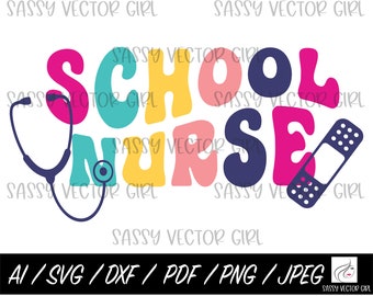 School Nurse PNG,  School Nurse svg, School Nurse Shirt png, Nurse Appreciation svg, Instant Download, PNG, Cut File for Silhouette, Cricut