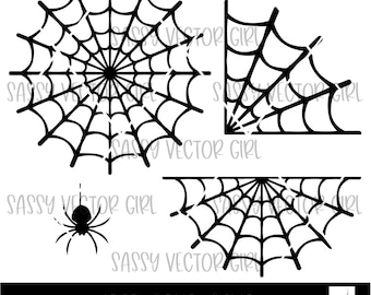 Può includere: Un set di quattro disegni di ragnatela in bianco e nero. I disegni includono una ragnatela completa, una ragnatela d'angolo e due mezze ragnatele. Le ragnatele sono perfette per decorazioni o lavoretti di Halloween.