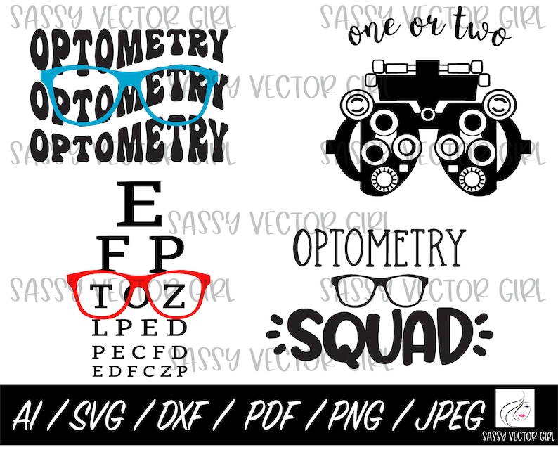 Optometry Funky Letters Optometry Svg Bundle, Glasses Png, Optometrist Png, Optometry Shirt Png ...