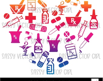 Corazón de farmacia png, Camisa de farmacéutico png, Farmacia png, Técnico de farmacia png, Técnico de farmacia png, Archivo de corte de farmacia, Descarga digital