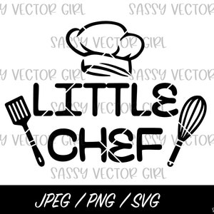 Kleine chef-kok SVG, kleine Baker shirt SVG, kleine chef-kok PNG, chef-kok in opleiding SVG, sous chef-kok SVG, gesneden bestand, Instant Download