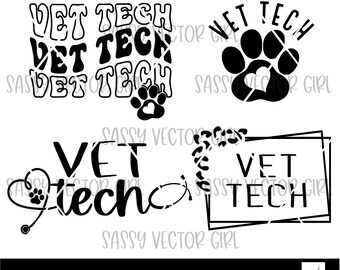 Vet Tech Bundle svg, Veterinary Technician Instant Download, Veterinary Medicine Shirt Design, Cut Files Cricut, Silhouette, Vet Tech png