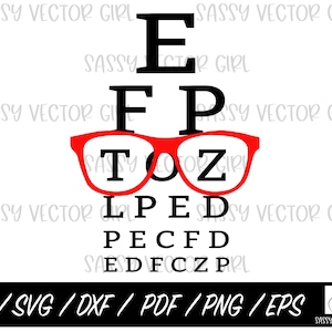Eye Chart svg, Glasses png, Optometry svg, Optometrist png, Ophthalmologist svg, Eye Doctor png, Optometrist Tech, Cut Files for Cricut