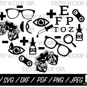 Optometry svg, Glasses png, Optometry Heart svg, Optometrist png, Ophthalmologist svg, Eye Doctor png, Optometrist Tech, Cut Files Cricut