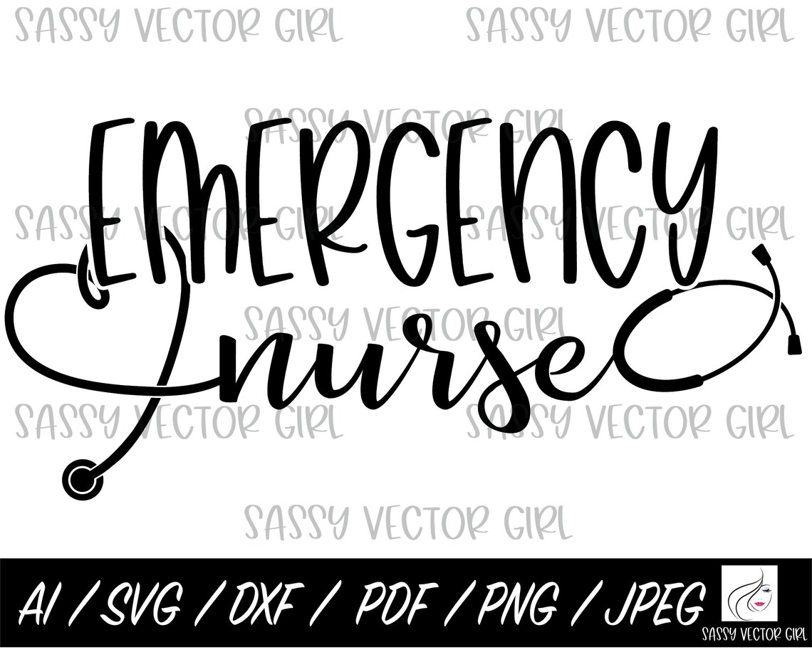 ER Nurse Svg, ER Nurse Cut File, Emergency Room Nurse Shirt Design ...