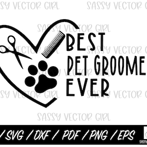 Best Pet Groomer Ever svg, Pet Groomer svg, Worlds Best Pet Groomer Png, Dog Groomer svg, Cat Groomer svg, Instant Download, Cut Files