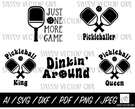 Pickleball Bundle SVG, Pickleball png, Just One More Game svg, Pickleball Shirt Design, Instant Download, Cut File Cricut Silhouette