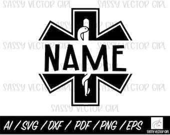 Star of Life svg, EMS svg, Paramedic svg, Emergency Medical Services png, EMT svg, Silhouette, Cricut, Cut Files Digital Download