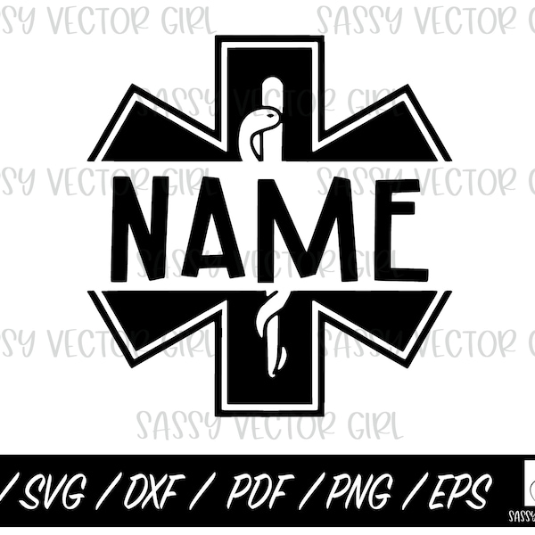 Star of Life svg, EMS svg, Paramedic svg, Emergency Medical Services png, EMT svg, Silhouette, Cricut, Cut Files Digital Download