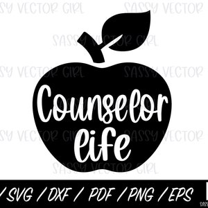 Counselor SVG, School Counselor Instant Download, Counsel Life, Schoolpsycholoog, Therapeut SVG, LPC PNG, Cut Files Cricut en Silhouette