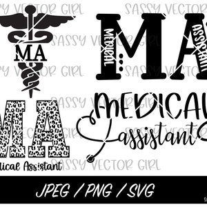 MA svg Bundle, Medical Assistant svg, Ma Shirt Design, Ma png, Instant Download, Shirt Design, Sublimation File, Cut File for Silhouette