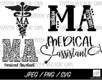 MA svg Bundle, Arzthelferin svg, Ma-Shirt-Design, Ma png, Sofortiger Download, Shirt-Design, Sublimationsdatei, Schnittdatei für Silhouette