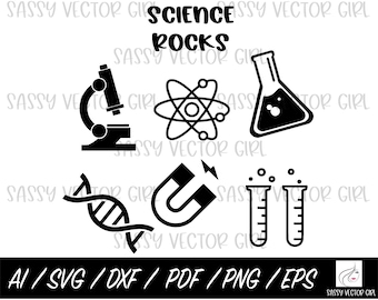 Pacchetto scienza in formato SVG, Insegnante di scienze SVG, Clipart scientifica png, File di taglio scientifico, Camicia scientifica in formato SVG, Cricut, Silhouette, Download istantaneo,