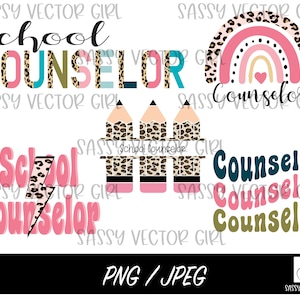 Counselor png bundel, School Counselor SVG Bundel, Counselor Shirt SVG, School Counselor Sublimatie Bundel, Instant Download