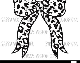 Lazo de leopardo Png, Lazo de coqueta de leopardo Png, Lazo de guepardo retro para sublimación, Lazo de leopardo svg, Archivo de corte de lazo